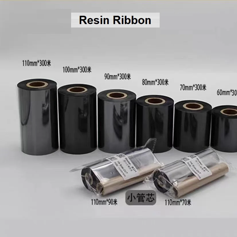 Polyflake Ribbon Black Resin-based printer inked ribbon 40-110mm matte silver/PET ...
