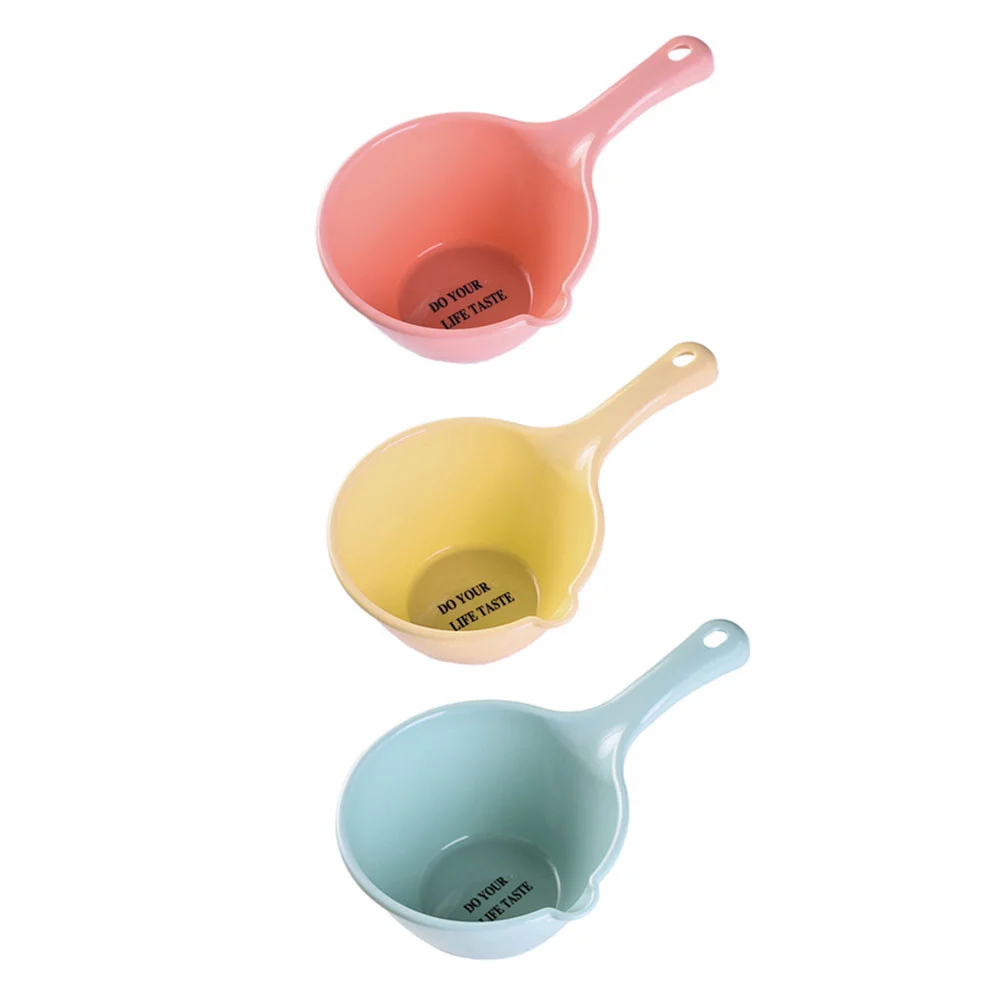 Water Scoop Water Ladle Kitchen Ladle Plastic Bucket Dipper Large Capacity Scoop For Home Garden 3 Pcs