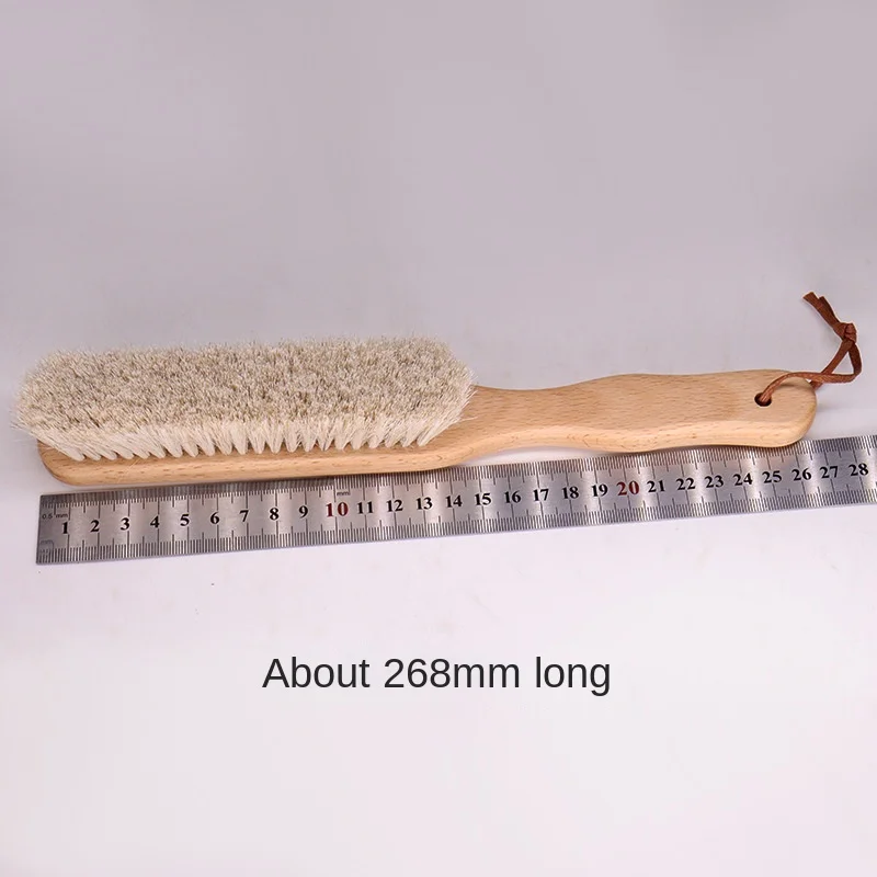 Long Handle Horse Hair Long Handle Soft Shoe Brush Bed Sweeping Brush Coat Cleaning Brush Shoe Polish Brush 2