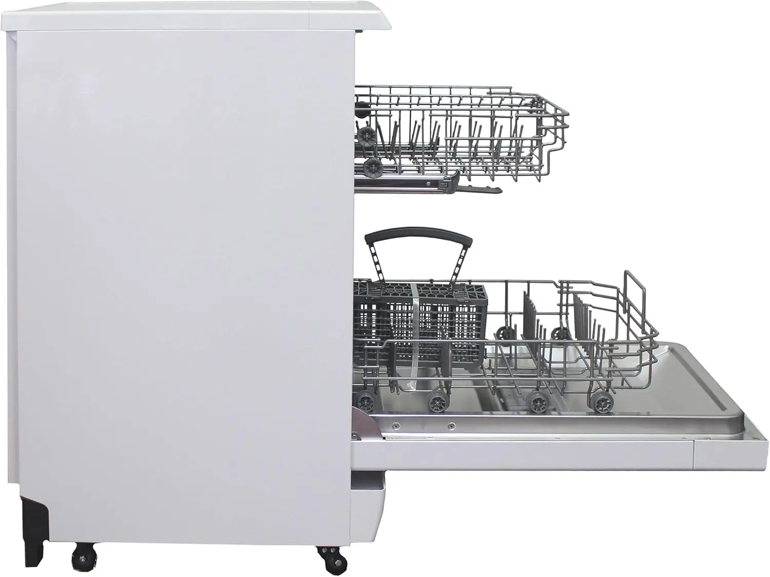 SD-9263W 18″ Wide Portable Dishwasher with ENERGY STAR, 6 Wash Programs, 8 Place Settings and Stainless Steel Tub – White 6