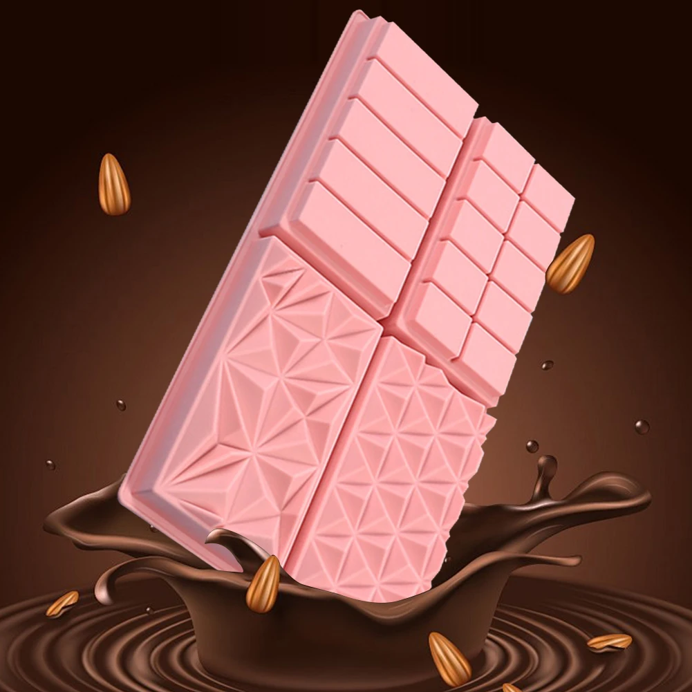 Silicone Dubai Chocolate Bar Mold for DIY Rectangular Chocolate Bars, Non-Stick Chocola... - SKU SCBM1819 - UGI Packaging