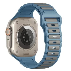 Silicone Sport Band for Smartwatch - Durable Rubber Strap Accessory (Blue grey)