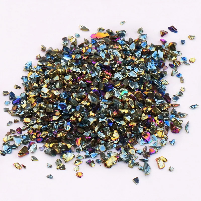 50g Crushed Glass Stones Beads Table Coaster Crystal Resin Mold Filler DIY Nail Art Decor Crafts Broken Stone Mold Fillings