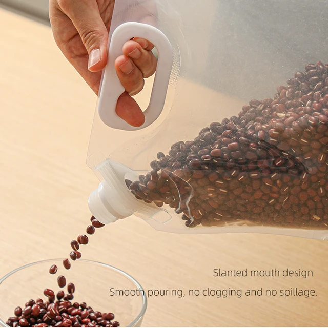 Shimoyama 1/5/10Db Gabona Lezárt Táska Nedvességálló Átlátszó Konyhai Tároló Táskák Hordozható Élelmiszer-Minőségű Rizsbab - Image 5