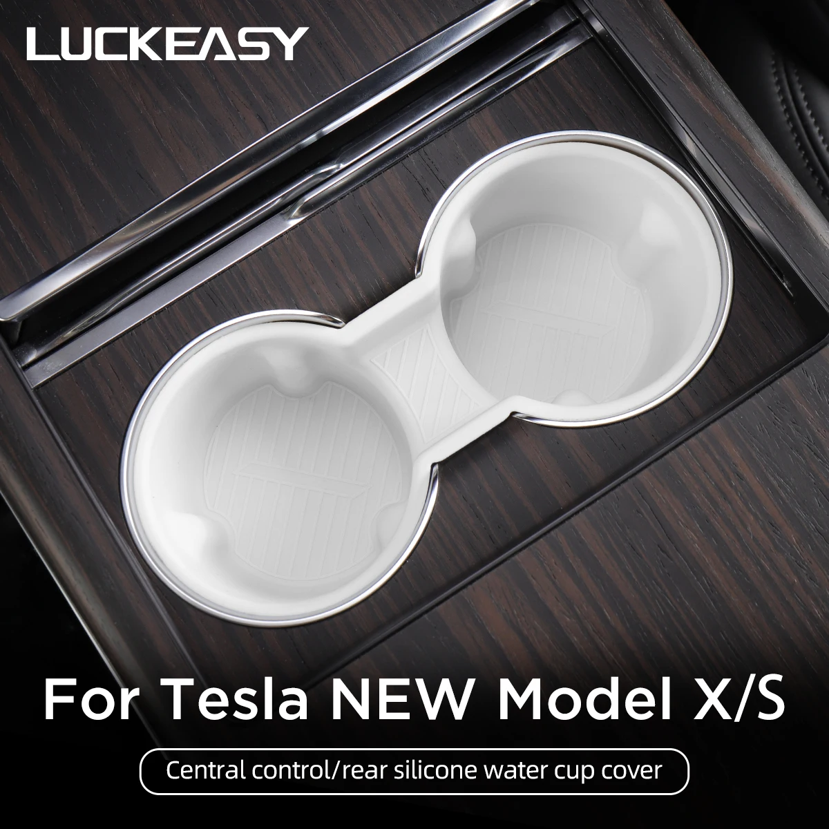 Water Cup Holder For Tesla Model X S 2023-2024 Central Control Drinks Holder Rear Seat Water Cup Cover Car Interior Accessories