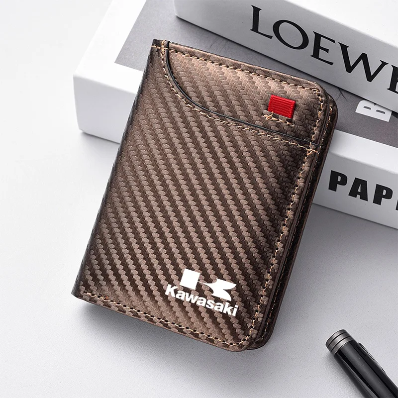 Pu レザー車のエンブレム財布ミニクレジットカード財布ポータブル