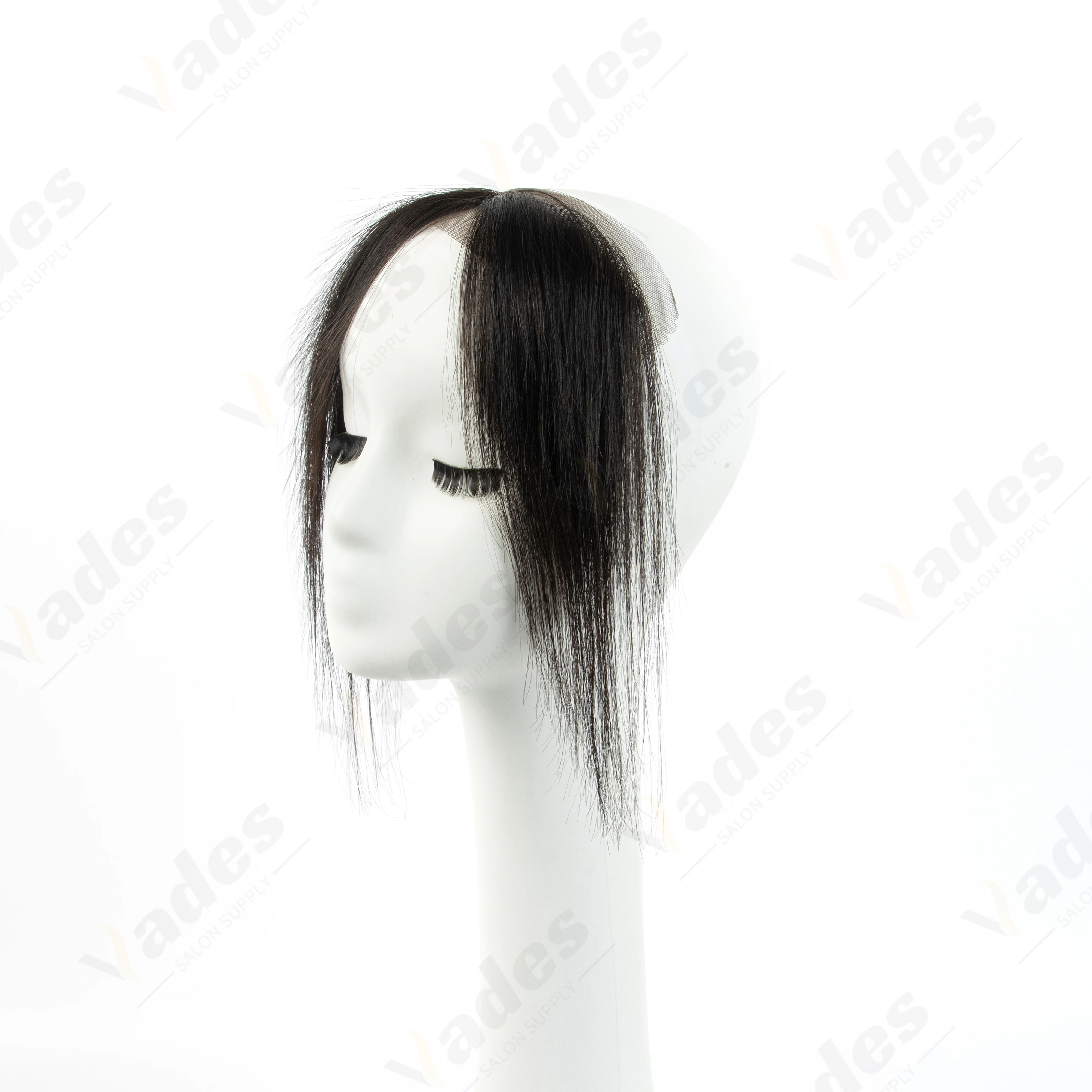 1 Stück 100 % menschlicher Pony, echtes Haarteil, unsichtbar, atmungsaktiv, glatter Pony für Frauen, täglicher Gebrauch, decken den seitlichen hohen Haaransatz ab – Detail 1