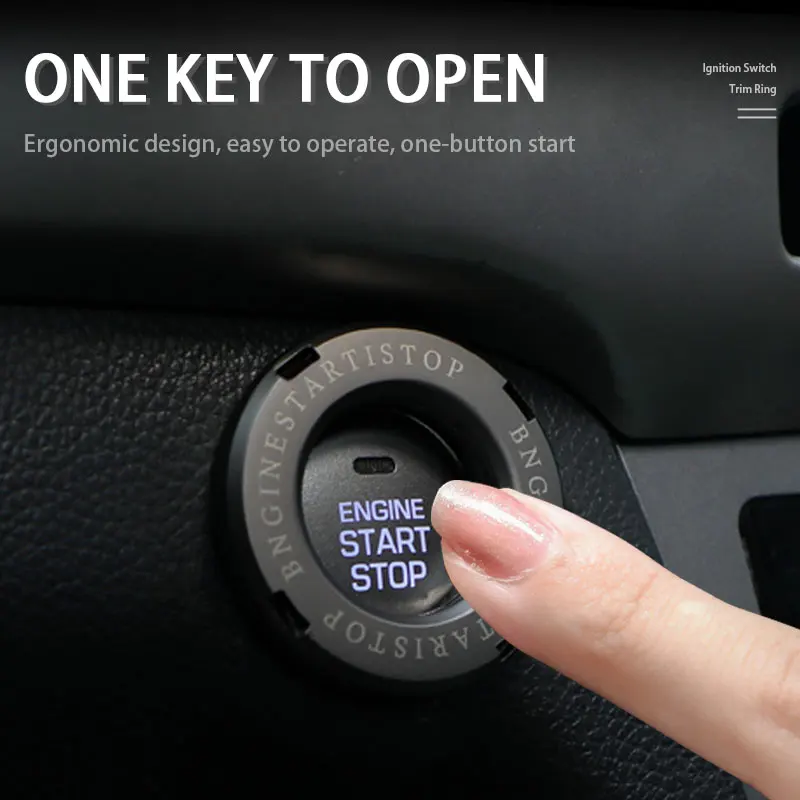 Car Engine Start Stop Switch Button Cover Decorative Cap Auto Accessories Push Button Sticky Cover Car Interior Car-Styling car start button cover,car start stop button