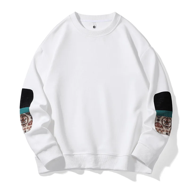 

Men's Sweatshirt Spring New Plus Size 7XL 8XL Pullover Round Neck Sweatshirts Two Sleeve Splicing Casual Comfortable Sweat Shirt