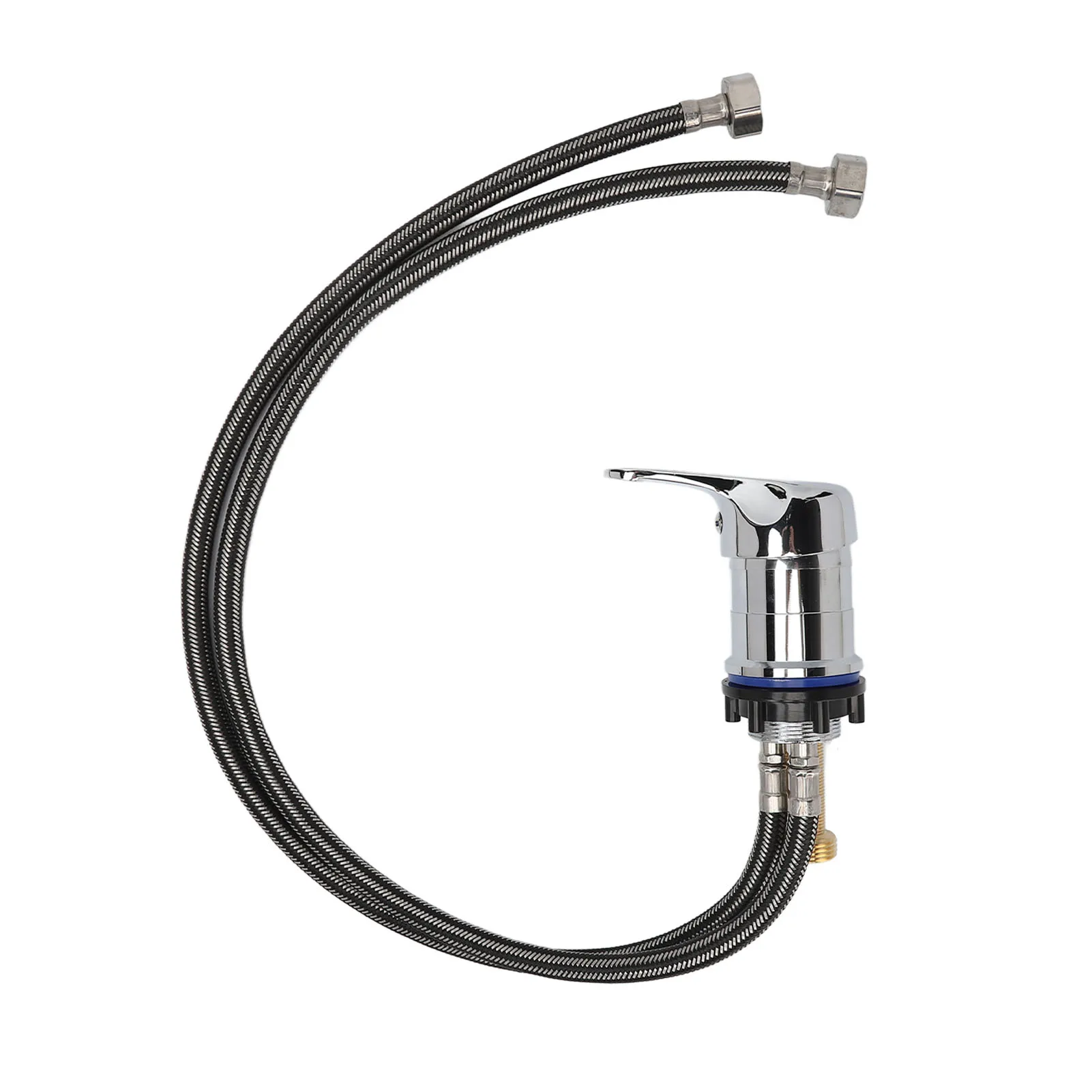 

Shampoo Bowl Faucet Slick Salon Shampoo Faucet Electric Plating Hot Cold Mixer with 70cm Tube for Hair Washing for Barber Shop