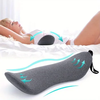 Cuscino lombare ortopedico in memory foam da 1 pezzo per sollievo e supporto della parte bassa della schiena: perfetto per il sonno laterale, la gravidanza e la maternità 1