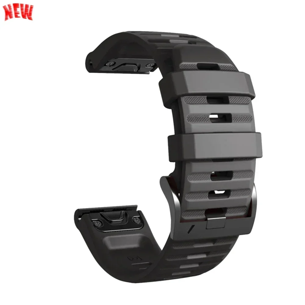 רצועת סיליקון בגודל 22mm ו-26mm עבור צמיד Enduro 3 Tactix עבור Garmin Fenix 8 E 7 7X Pro 5 5X Plus 6 6X Pro Epix Gen 2 QuickFit Band