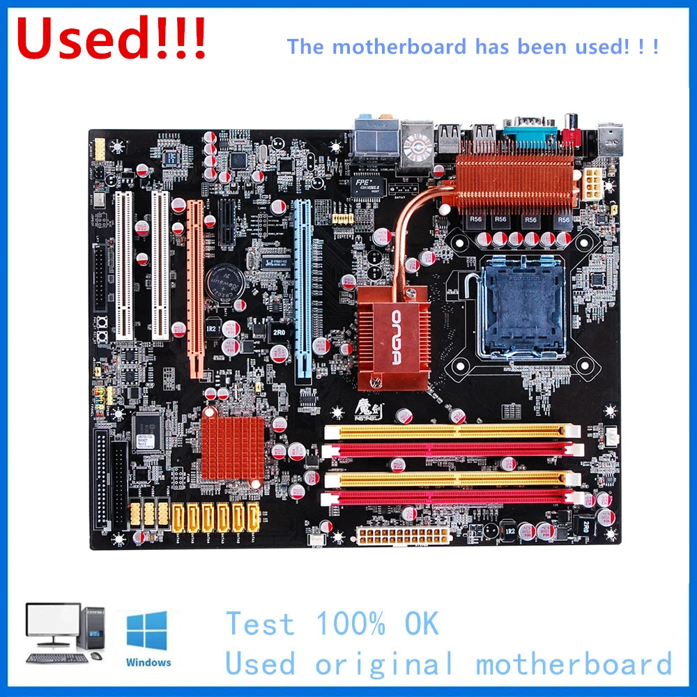 

For ONDA P43+ Motherboard LGA 775 DDR2 DDR3 P43 Used Desktop Mainboard SATA2 PCI-E X16 2.0