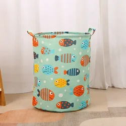 Eco - Friendly Foldable Cotton Laundry Basket - Portable Storage Solution - 35 45 (Style 6)