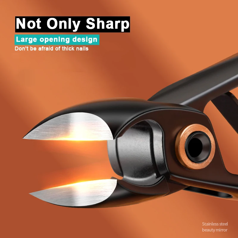 1pcs Toe Nail Clippers for Men Thick Ingrown Toenails Large Wide Jaw Opening Slanted Long Handle No Splash Fingernail Clipper toe nail clipper