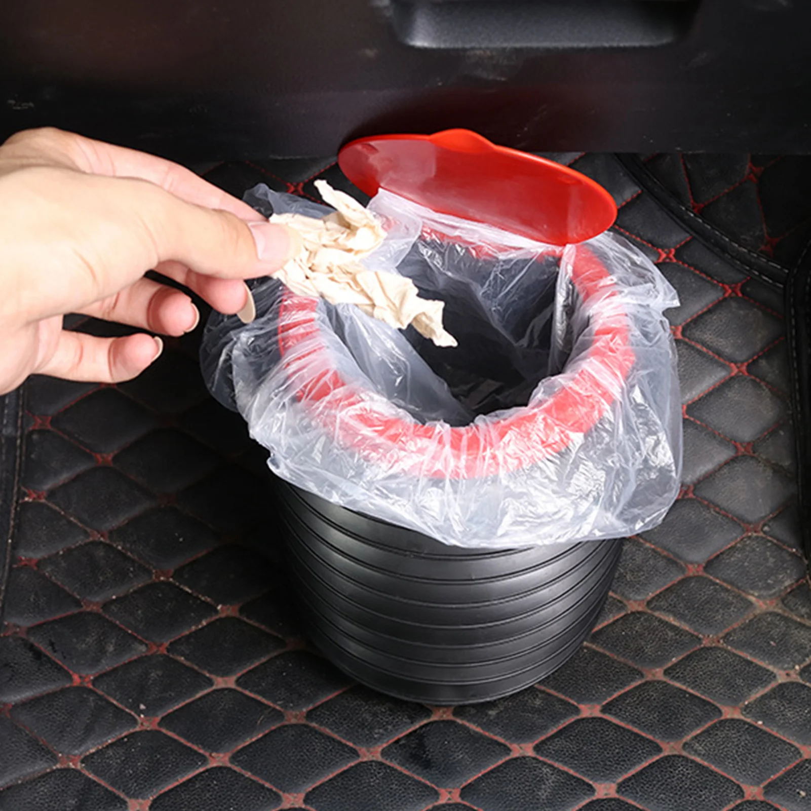 4L Trash Bin Garbage Can Car Wash Telescopic Bucket Folding Trash Organizer  Garbage Holder Universal Automotive Garbage Cans