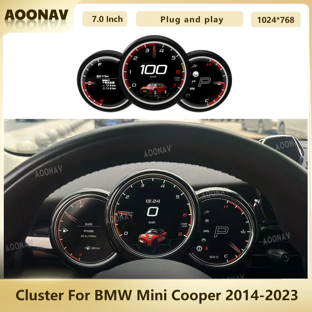 

Digital Cluster For BMW Mini Cooper 2014-2023 LCD Dashboard Car Stereo Crystal Panel Virtual Cockpit Speedometer Instrument