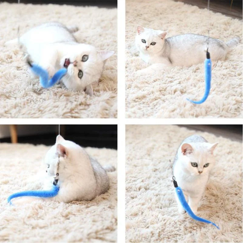 Replace Plush Cat Toy Accessories Worms Replacement Head Funny Cat Stick Pet Toys 5/10/6/11 Pcs images - 6