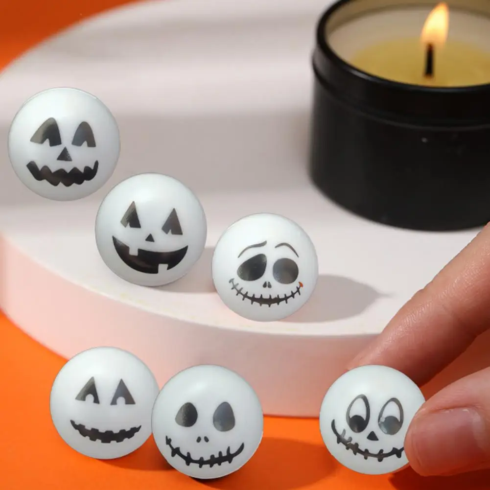 Palle Di Halloween Divertenti Palline Da Ping Pong Giocattolo Per Gatti Ghost Face Ping Balls Dolcetto O Scherzetto Puntelli Di Halloween Forniture Pe