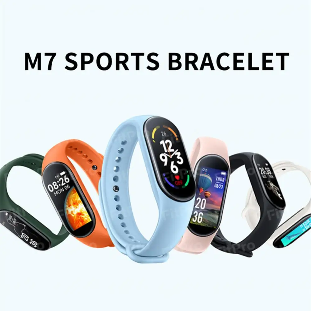 Slimme Armband Mi Band 7 Groot Scherm Hartslag Bloeddruk Bloedzuurstof Ip67 Waterdichte Dynamische Wijzerplaat Voor