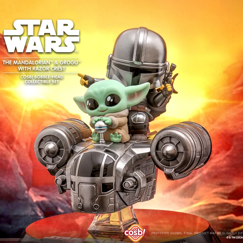 

Hot Toys Mandalorian Yoda Baby Action Figures Mini Airship Collection Model Doll Toys Anime Cartoon Decorate Birthday Gift