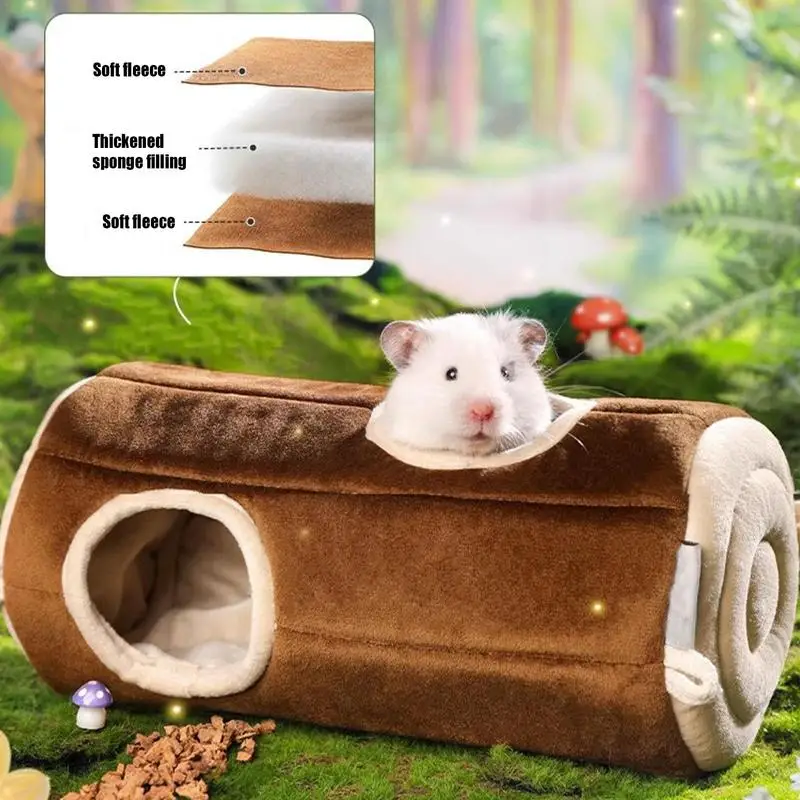 Pet Sleeping Bed Hammock Warm Bed Small Animal Tube Cage House Small Animal Tube Cage House Hamster Warm Bed Guinea Tunnel Double Sided