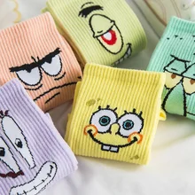 

Cute Cartoon Pattern Women's Socks Multicolor Fashion Trends Kawaii Jacquard Breathable Absorbent Cotton Lolita Knitting Socks