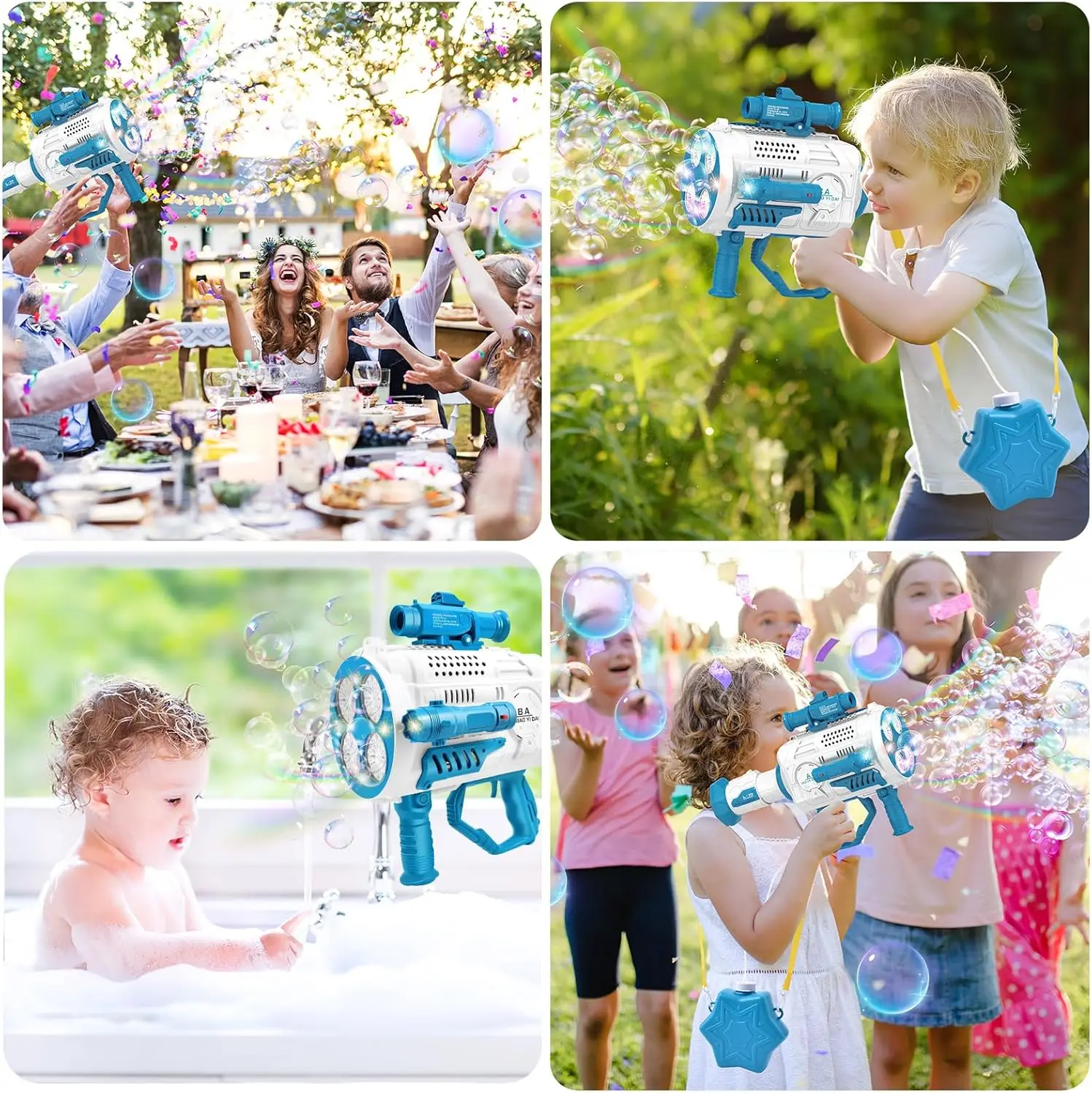 Large Automatic Rocket Bubble Gun Dinosaur Big Holes Bubbles Machine Gun Launcher Shape Blower Soap Outdoor Toys For Kids Audlt 5