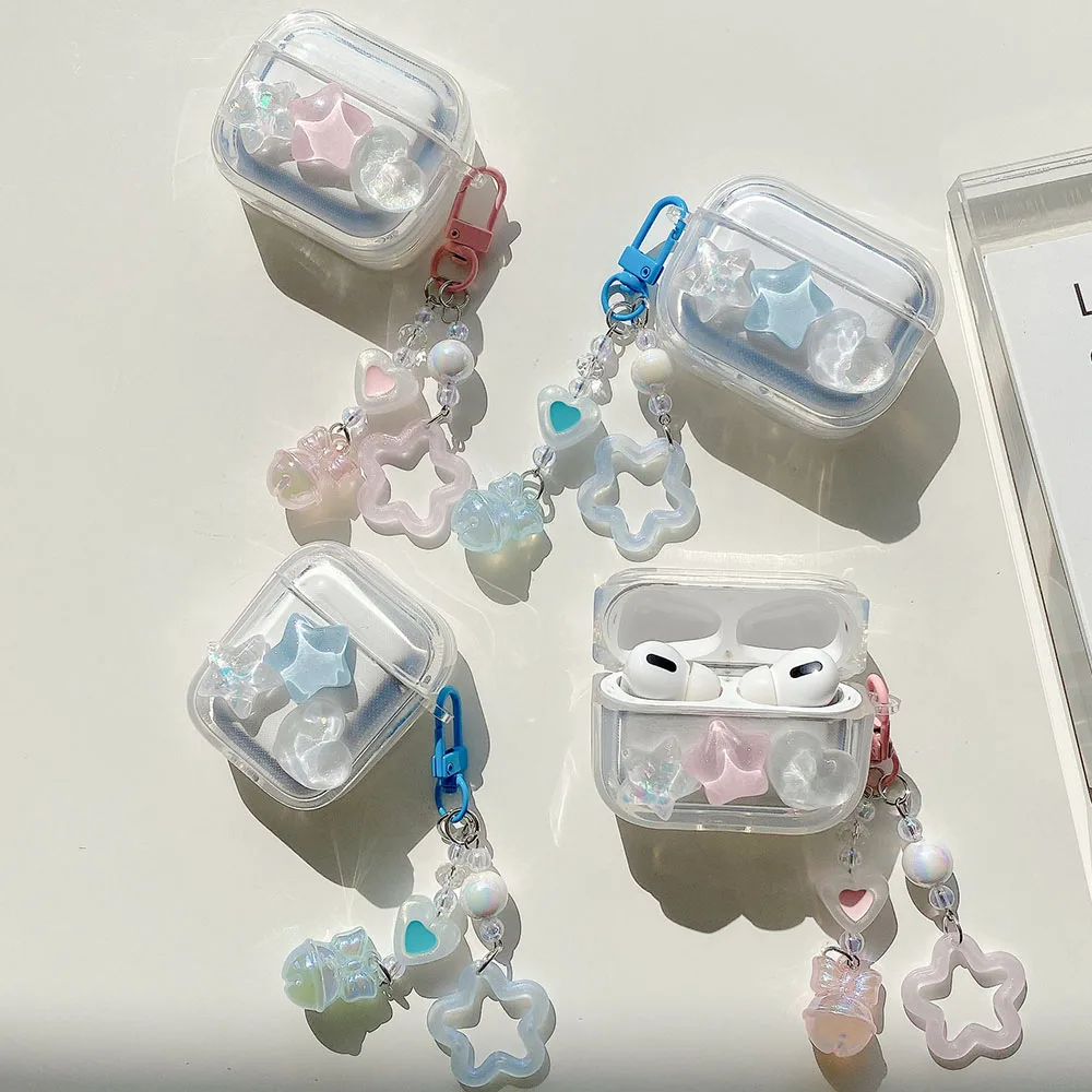 Apple Airpods 3シリコンイヤホンケース,透明,カラー,ノット