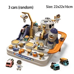 Adventure Track Racing Toy Set: Interactive Brain-Boosting Fun (A-555-2-3-car)