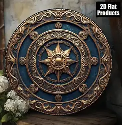 Celestial Sun and Moon Dual - Tone Metal Wall Art - Durable Iron Home and Garden Decoration - 20X20cm (TYA38661 - 20cm)