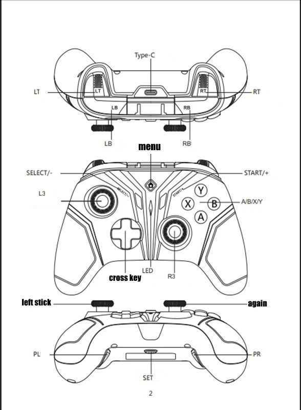 Wireless Gamepad For Nintendo Switch Pro/Steam supports USB Dongle connection suitable compatible Android/lOS/PC/PS3 joystick