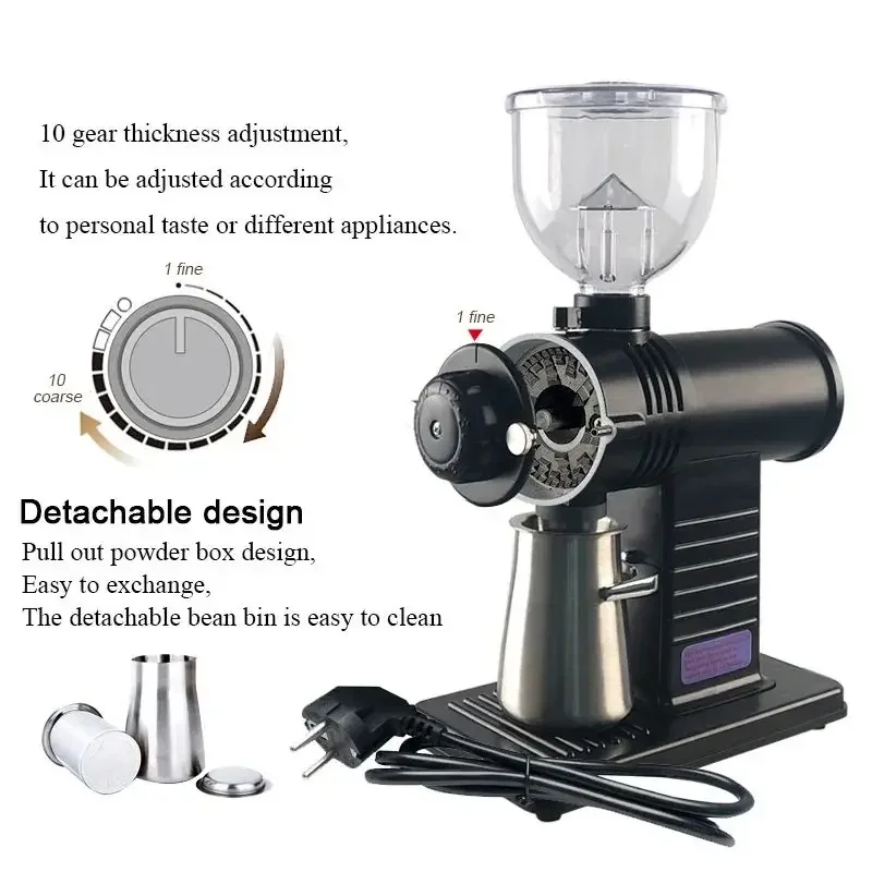 Electric Coffee Bean Grinder Italian Hand Punch Small Household Commercial Coffee Bean Grinding and Crushing Machine 3