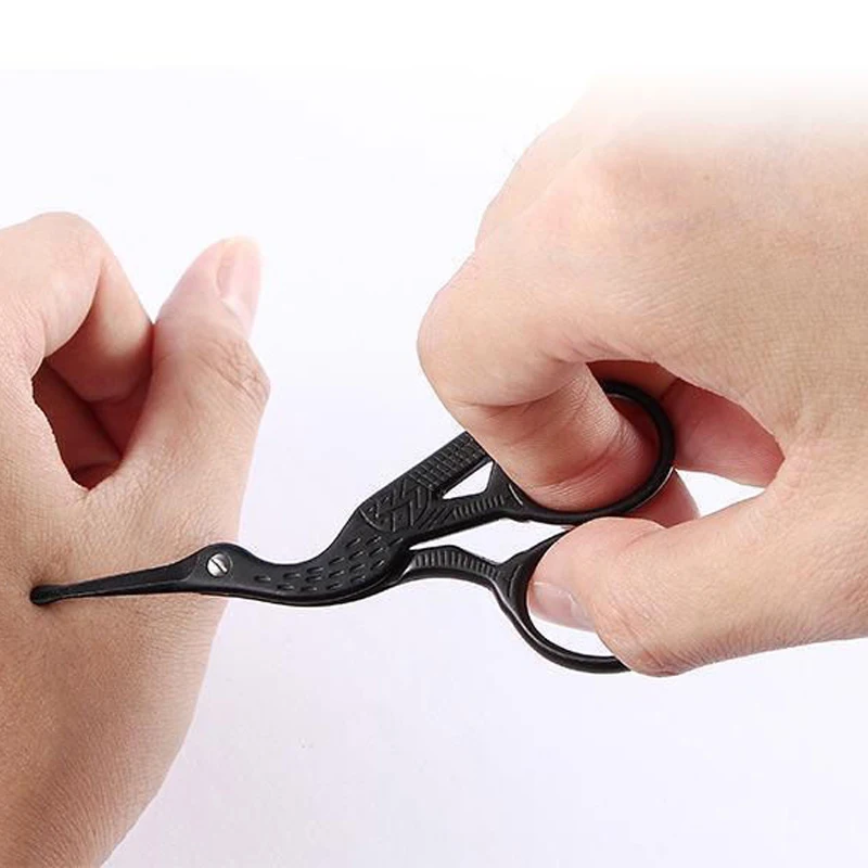 Nose Ear Hair Removal Stainless Steel Facial Small Scissors for Men Women Curved and Rounded Safe Clippers for Nose Hair Cutting 3