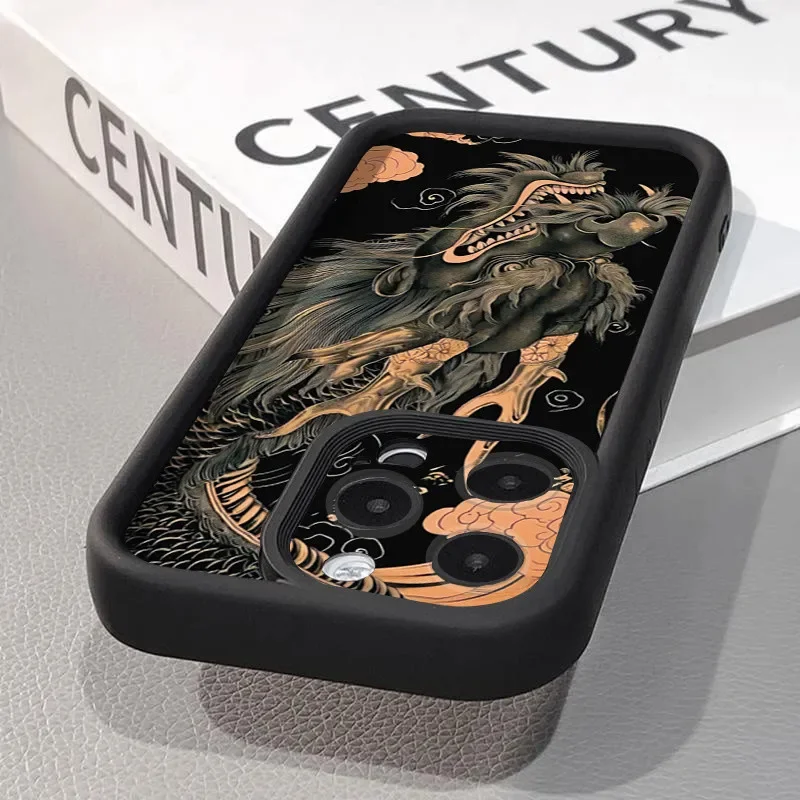 Loong Dragon Totem Matte Protective Phone Case