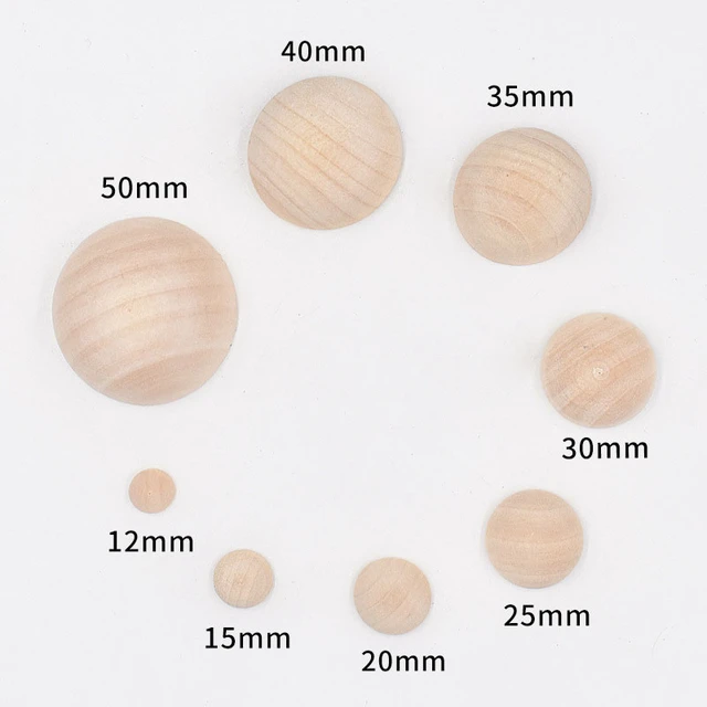 1-20Pcs Unfinished Natural Hardwood Balls Wooden Round Ball Beads