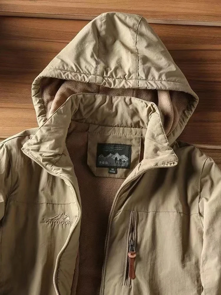Mens Casual Tactical Jacket - Warm Padded Outdoor Coat for Autumn and Winter