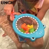 UNGH Baby Bath Toys for Kids Bathtub Shark Cat Toy Set,Kids Floating Bath Toys with Fishing Net, Bathroom Toddler Water Toys 1