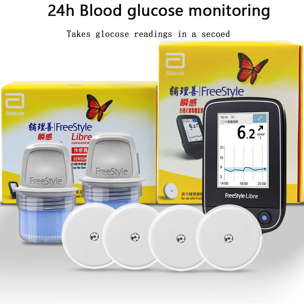 Scanner Sensore Sanguis Test Dello Zucchero Senza Dita Freestyle Libre 24 Ore Tester Per Misuratore Di Glucosio Nel Sangue Ambulatoriale In Tempo Real