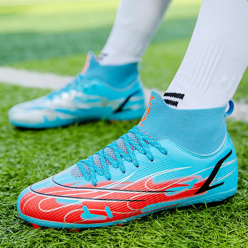 Men's Professional Football Boots Fashion Outdoor Unisex Society Soccer Cleats High Football Sneakers Kids zapatillas de futbol