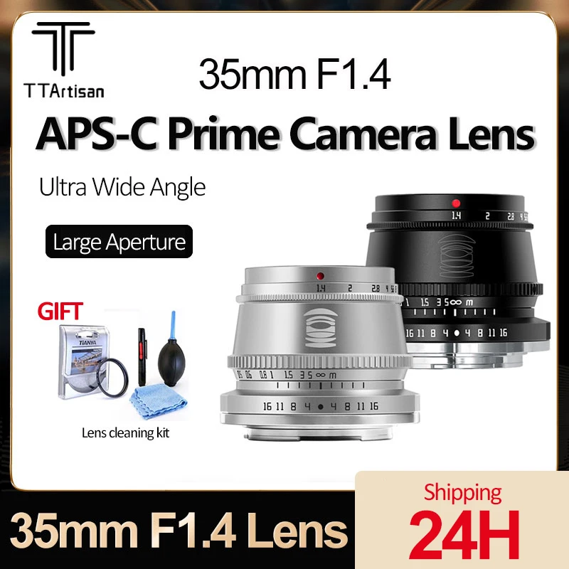 Ttartisan 35Mm F1.4 Large Aperture Wide Angle Fixed Focus Lens Aps-C Prime Camera Lens For Sony E Nikon Z Canon M Rf Leica L