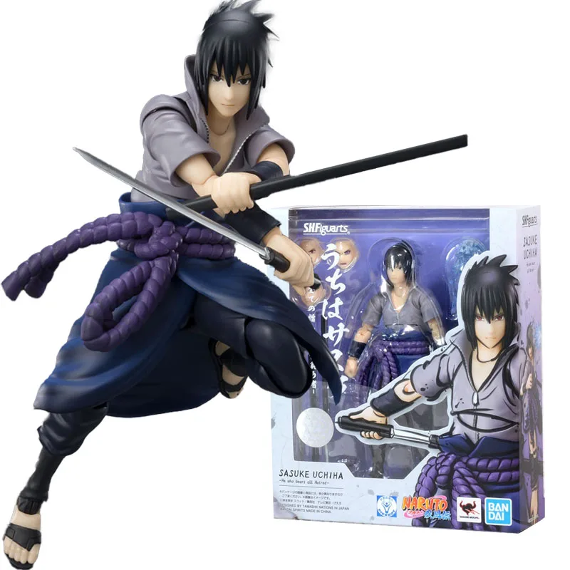 

Bandai Figure Naruto Anime Figures SHF Sasuke Uchiha He Who Bears All Hatred Collection Model Action Figure Toys For Boys