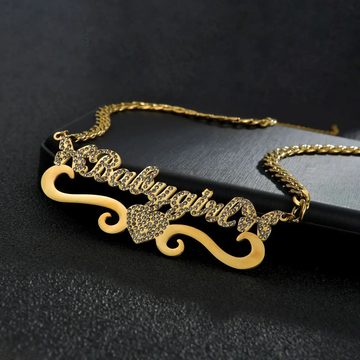 Heart Custom Name Zircon Necklace 