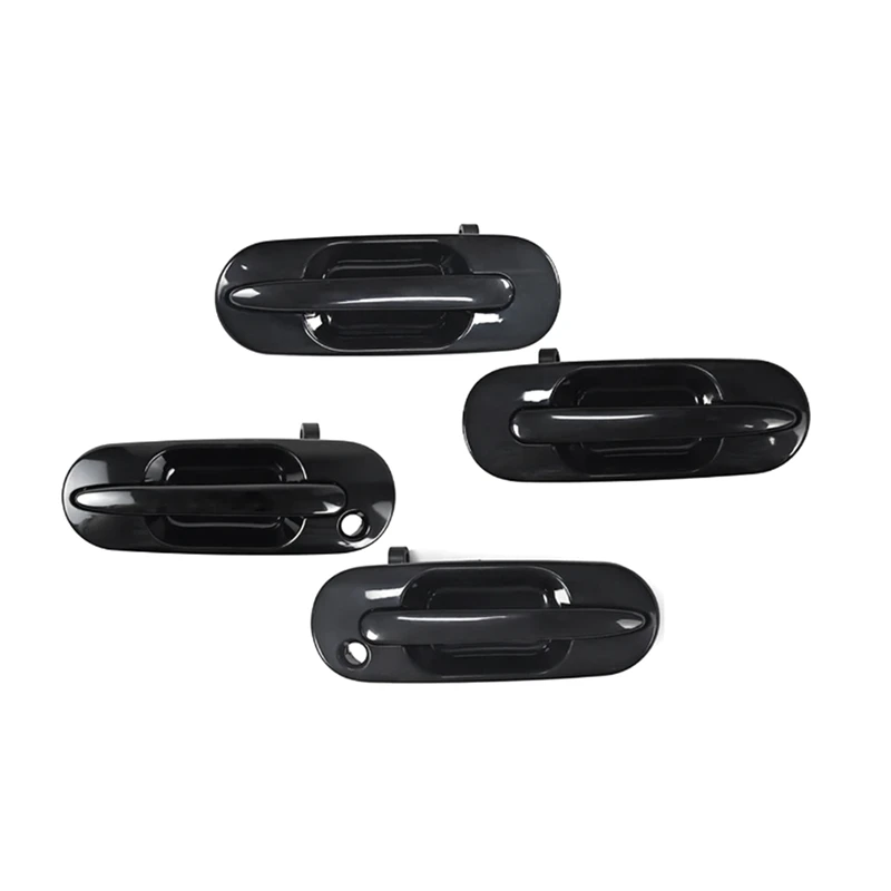 

4Pcs Car Exterior Door Handle Front & Rear Outside Outer Kit For Honda CR-V CRV 1997-2001 Left & Right Replacement Black