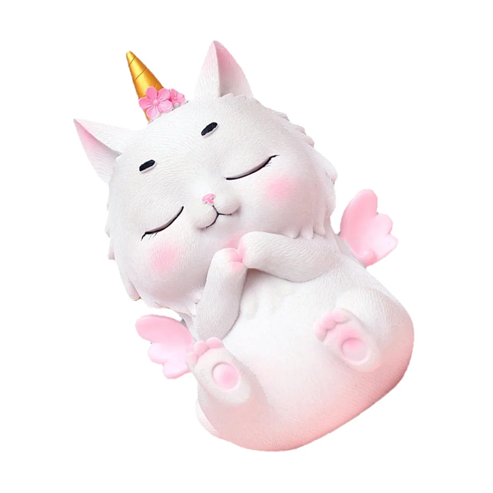 

Toy Kitten Piggy Bank Saving Jars Coin Money Lovely Change Containers White Unicorn Child