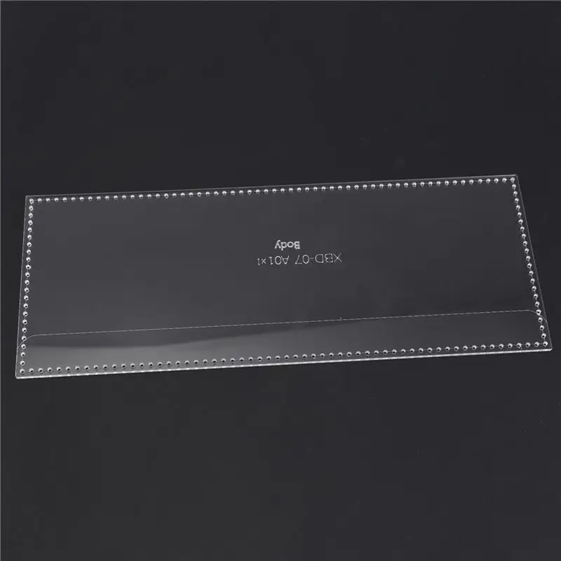 HOT-7PCS 투명 아크릴 템플릿 세트 지갑 패턴 스텐실 템플릿 세트 가죽 공예 수제 포켓 지갑 도구 지갑용