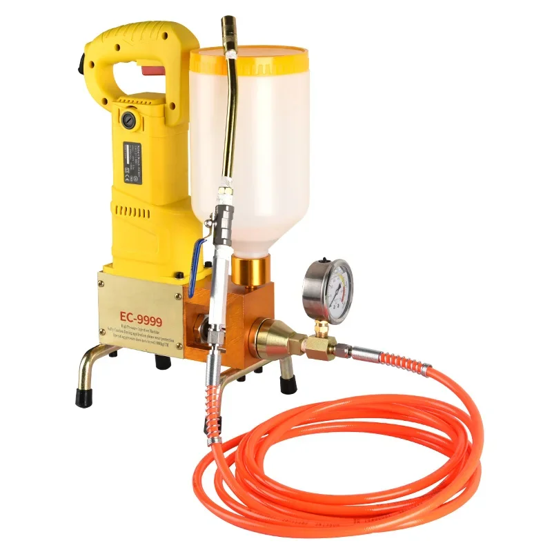 High Pressure Waterproof Grouting Machine 910W/1100W Injection Pump Epoxy/Polyurethane Foam Grouting Liquid Leakage Tool 3