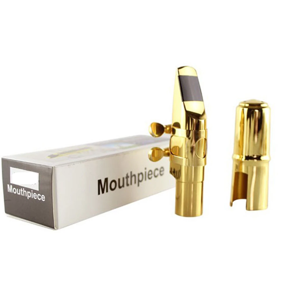 

Saxophone Mouthpiece Mouthpiece Portable Tenor Saxophone Mouthpiece 1pc Mouthpiece About 4 *4*10cm Brass Gold Ligature And Cap