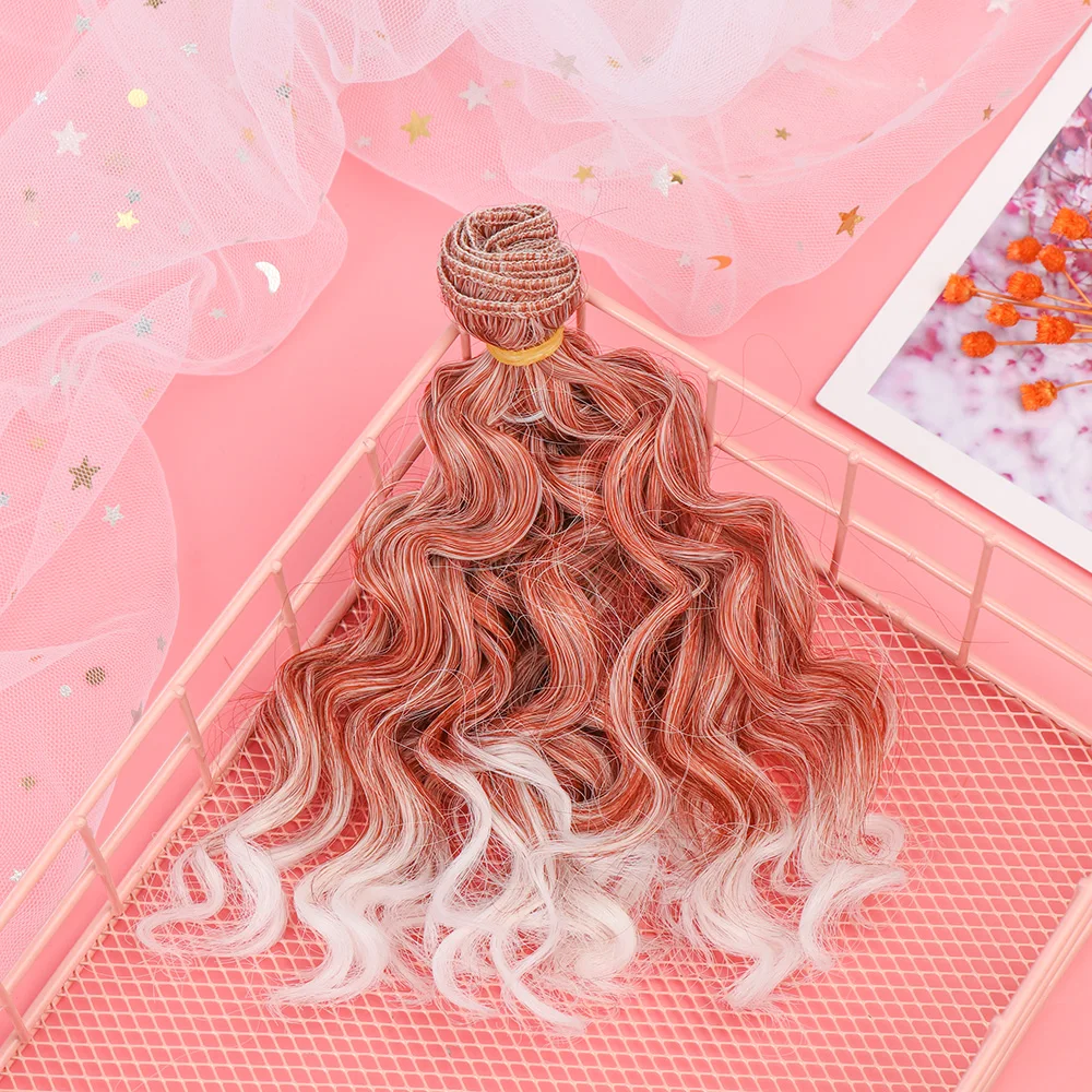 15*100 cm 1/6 1/4 1/3 Puppe Mini Locken Haar Lockige Perücken Hochtemperatur Schraube Perücke DIY puppe Haar Spielzeug Toupet Kinder Geschenke – Detail 15