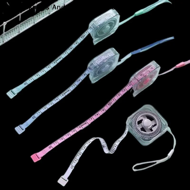 【T】2미터 미니 미터법 및 영국식 내구성 측정 테이프 다기능 및 고정밀 가정용 수축 측정 테이프